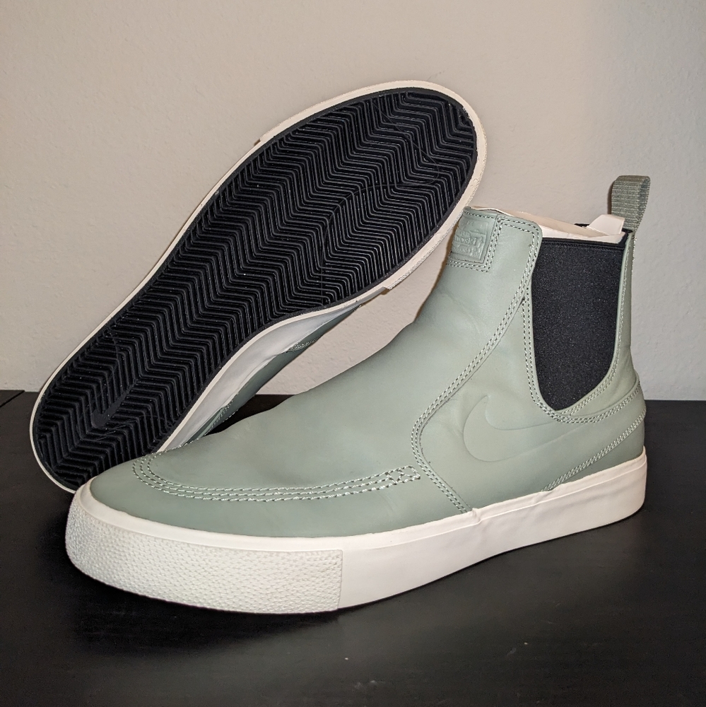 Men's Nike Zoom Janoski Premium Chelsea Slip Mid Boot Jade SZ 10.5